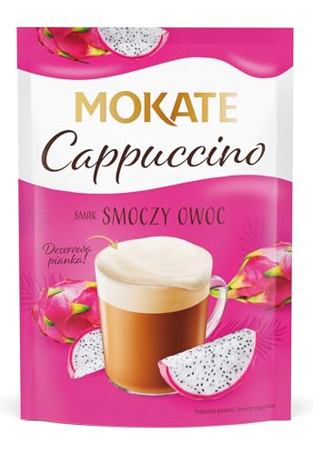 MOKATE® Cappuccino | 40g Geschmack: Drachenfrucht | Instantkaffee Kaffeegetränk Instantkaffee Samtig und Aromatisch Cremiger Getränk Kaffee Getränkepulver von Mokate