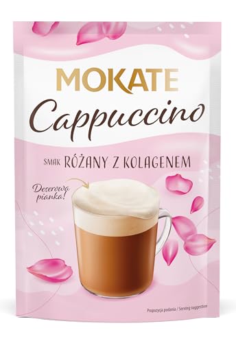 MOKATE - Cappuccino Rose Kollagen - Cremiger Instant-Kaffee mit Milchschaum - Coffee Collagen - Aromatisch Süß Kaffeepulver - Kaffeegetränk Einfach mit Heißem Wasser Aufgießen - 40g von MOKATE