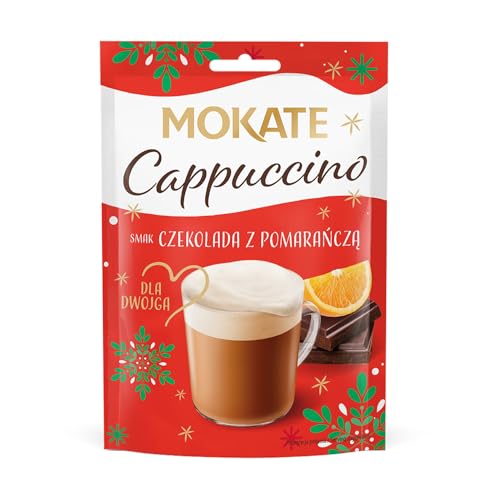 MOKATE® Cappuccino | 40g Geschmack: Schokolade mit Orange | Instantkaffee Kaffeegetränk Instantkaffee Samtig und Aromatisch Cremiger Getränk Kaffee Getränkepulver auslöslichem Bohnenkaffee von Mokate