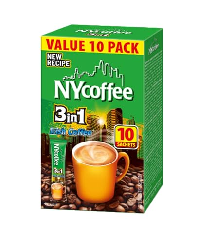 MOKATE® NYCOFEE 3in1 Instantkaffee Classic | 10 Sticks x 14g | Geschmack: Irish Coffee | Instant Kaffee Getränkepulver aus löslichem Bohnenkaffee Smooth & Creamy Pulver Getränke Cremiger von Mokate