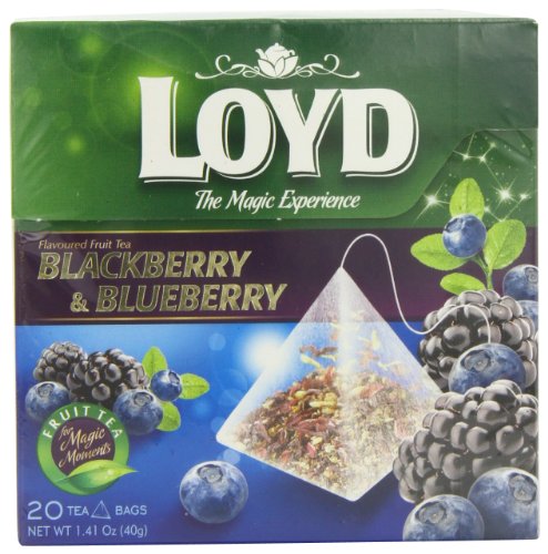 Mokate Loyd Blackberry and Blueberry Pyramid 20 Teebeutel, 40 g, 5 Stück von Mokate