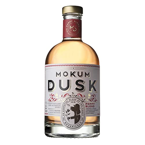 Mokum Dusk Gin Alkoholfrei - 0.0% Mohn Mischung - Erfrischend Alkoholfreie Destillat Alternative - Vegan Alkoholfreier Gin mit Natürliche Pflanzenstoffe - 700ml von Mokum Dusk