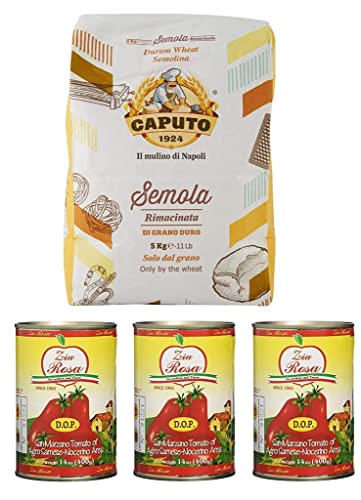 Caputo Hartweizengrieß "rimacinata" Molino Caputo 5kg + 3x Zia Rosa DOP Pomodoro San Marzano Tomate aus Kampanien Dose von 400g Caputo Hartweizengrieß "rimacinata" Molino Caputo 5kg + 3x Zia Rosa DOP Pomodoro San Marzano Tomate aus Kampanien Dose von 400g von Molino Caputo