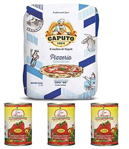 Testpaket Mehl Caputo Pizzeria Kg. 5 + 3x Zia Rosa DOP Pomodoro San Marzano Tomate aus Kampanien Dose von 400g Testpaket Mehl Caputo Pizzeria Kg. 5 + 3x Zia Rosa DOP Pomodoro San Marzano Tomate aus Kampanien Dose von 400g von Molino Caputo