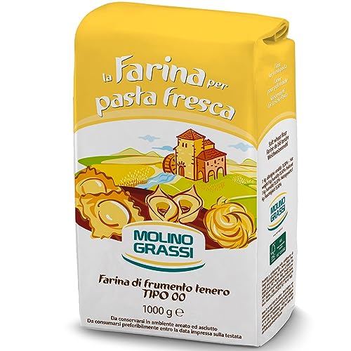 Molino Grassi la Farina per Pasta Fresca Farina di frumento Tenoro Tipo 00 1000g Packung (Weichweizenmehl für Nudeln Typ 00) von Molino Grassi _1