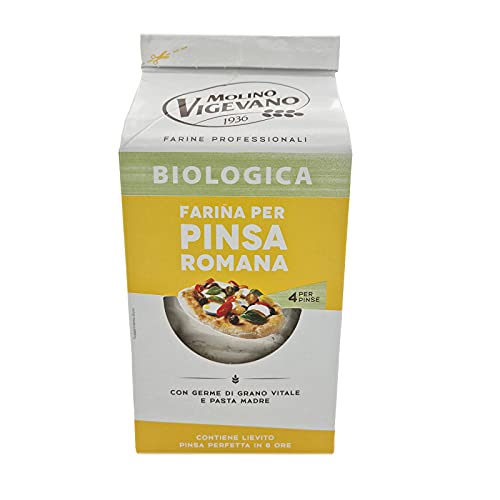 Lo Conte Molino Vigevano Farina Biologica Bio-Mehl für Pinsa Romana mit Weizenkeimen 500g von Molino Vigevano