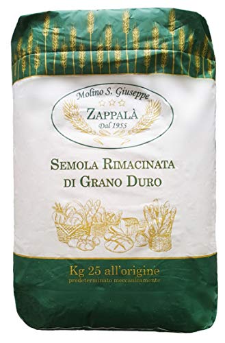 25kg Remillierter sizilianischer Hartweizengrieß - MOLINO ZAPPALA ' von Molino Zappala'