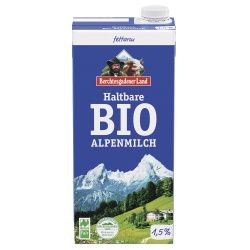Haltbare Alpenmilch, fettarm Haltbare Alpenmilch, fettarm von Molkerei Berchtesgadener Land