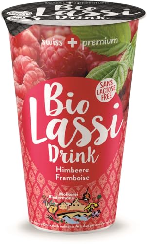 Bio Lassi Himbeere lactosefrei 1.5 6 x 230 gr von Molkerei Biedermann