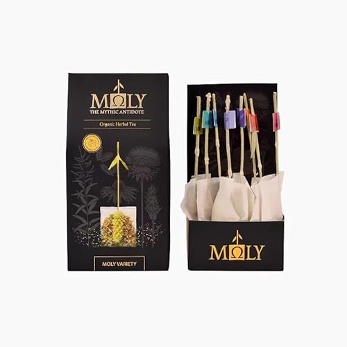 Moly Bio Kräutertee Variety – 8 St. – 20 gr – Bio-Tee-Set mit Mt. Olympus Bergtee & ausgewählten Kräutern – Detox, Energy, Defence, Love, Silhouette, Digestion, Night Cup & Harmony Moly Bio Kräutertee Variety – 8 St. – 20 gr – Bio-Tee-Set mit Mt. Olympus Bergtee & ausgewählten Kräutern – Detox, Energy, Defence, Love, Silhouette, Digestion, Night Cup & Harmony von Moly