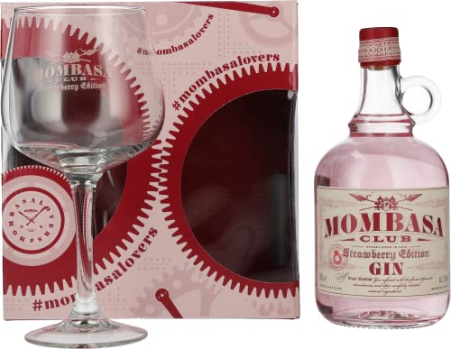 Mombasa Club Strawberry Edition Gin 37,5% Vol. 0,7l in Geschenkbox mit Glas von Mombasa Club