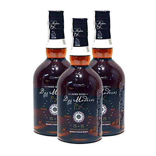 Rum Dos Maderas 5 + 5 PX 70 cl - Hergestellt in der Karibik und in Jerez - Bodegas Williams & Humbert (3 Flaschen) von Momentos Santiamen