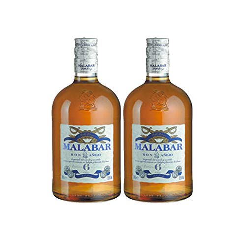 Rum Malabar 70 cl - Hergestellt in der Karibik und in Jerez - Bodegas Williams & Humbert (2 Flaschen) von Momentos Santiamen