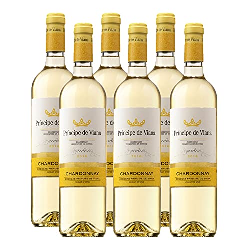 Weißwein Principe de Viana Chardonnay Fermentiert im Fass von 75 cl - D.O. Navarra - Bodegas Principe de Viana (6 Flaschen) von Momentos Santiamen