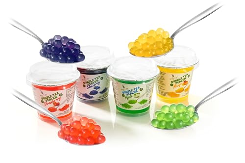 Momó's Tea® Bubble Tea Perlen Set - 4er-Pack [Apfel, Blaubeeren, Erdbeeren, Mango] - 100% vegan, halal, glutenfrei von Momo´s Tea