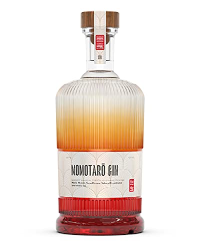 Momotarō Gin mit japanischen Botanicals: Momo-Pfirsich, Yuzu, Sakura, Sencha, 42% vol. (1 x 0.5 l) Vegan - Ideal als Geschenk! von Momotarō Spirits