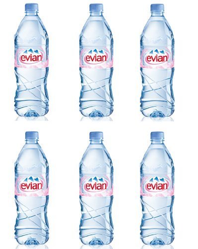 Evian Natural Spring Water 1 Liter Bottle (Pack of 6) by Evian von Mon Copain Caviste