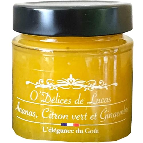 Ananas -, Limetten - und ingwermarmelade, 230 G von Mon epicerie fine de terroir