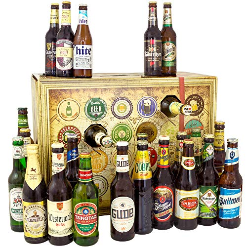 Bier Adventskalender Welt und Deutschland, MEHRWEG 24 Flaschen Bier, Geschenk mit Bieren aus aller Welt & Deutschland+ Bieradventskalender Bier Adventskalender Welt und Deutschland, MEHRWEG 24 Flaschen Bier, Geschenk mit Bieren aus aller Welt & Deutschland+ Bieradventskalender von Monatsgeschenke