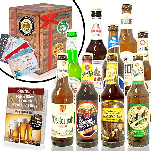 Bierset "Die Besten Biere Deutschlands" in Geschenkverpackung (9 x 0.33 l/ 0.5 l) von Monatsgeschenke