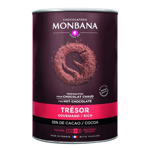 Monbana Trinkschokolade Rich & Creamy Chocolate Mix ('Tresor de Chocolat') 1000g von Monbana