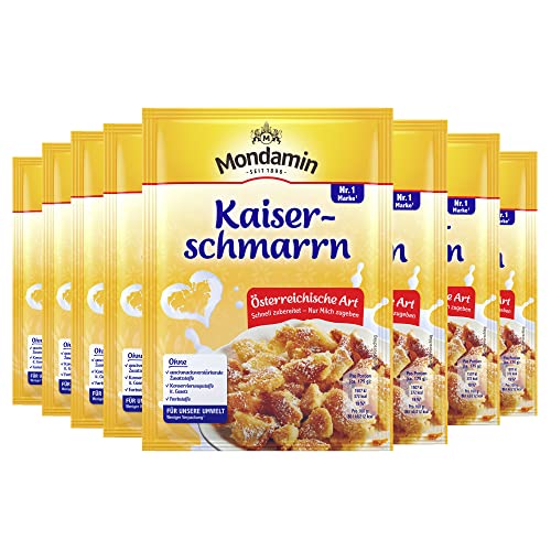 Mondamin Kaiserschmarrn Österreichische Art Süßspeise schnell zubereitet, nur Milch zugeben 2 Portionen 8 Stück von Mondamin
