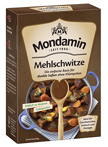 Mondamin Klassische Mehlschwitze dunkel (Für vegane und vegetarische Gerichte geeignet), 8er Pack (8 x 250 g) von Mondamin
