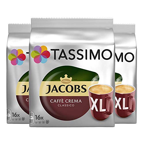 Tassimo T-Disc Jacobs Caffè Crema Classico XL Becherportion 3er Set (3x16 Portionen) von Mondelez Deutschland GmbH