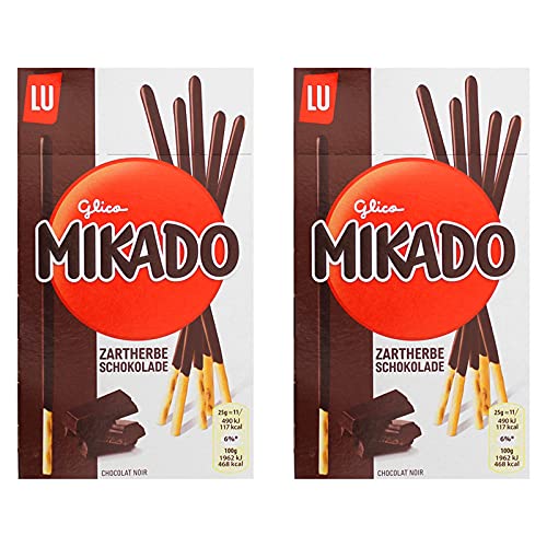 2er Pack Mikado Zartherbe Schokolade 2 x 75 g Keksstäbchen Kekse Keksgebäck von Mondelez International