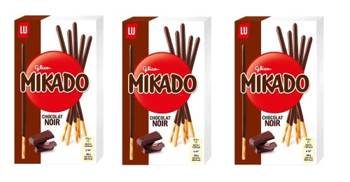 3x Mikado Keks-Stick mit Schokolade überzogen 75g dunkle Schokolade von Mondelez