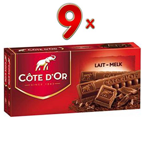 Côte d'Or Pakken Melk, 9 x 2 x 200g (Belgische Milchschokolade) von Mondelez