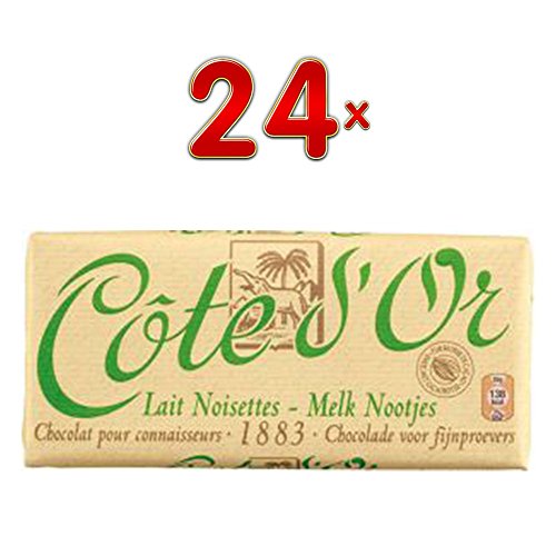Côte d'Or Pakken Melk met Hazelnoten, 24 x 150g (Vollmilchschokolade mit Haselnüssen Nostalgie) von Mondelez