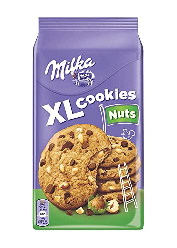 Milka Kekse XL Nuts mit Schokolade und Haselnusstropfen 184g cookies Biscuits Milka Kekse XL Nuts mit Schokolade und Haselnusstropfen 184g cookies Biscuits von Mondelez International