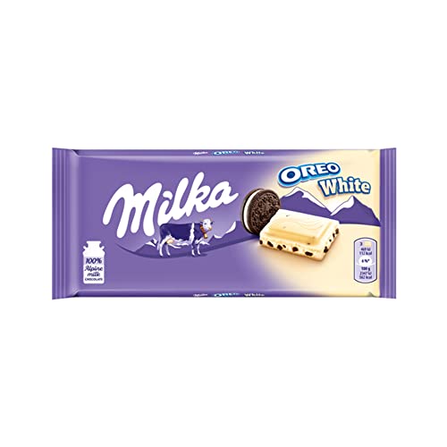 Milka Schokoladenriegel | Milka Oreo Weiß | 22 Stück | Schokoladenmilch | 2,2 l | 2200 g von Milka