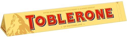Toblerone Lait 20 x 100g Packung (Dreiecks-Schokolade mit Honig, Mandel und Nougat) von Mondelez