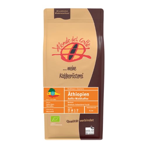 Äthiopien Wallagga Henna Anfilo washed Bio Mondo del Caffè Kaffee ganze Bohne (350gr., Mondo del Caffè) von Mondo del Caffè