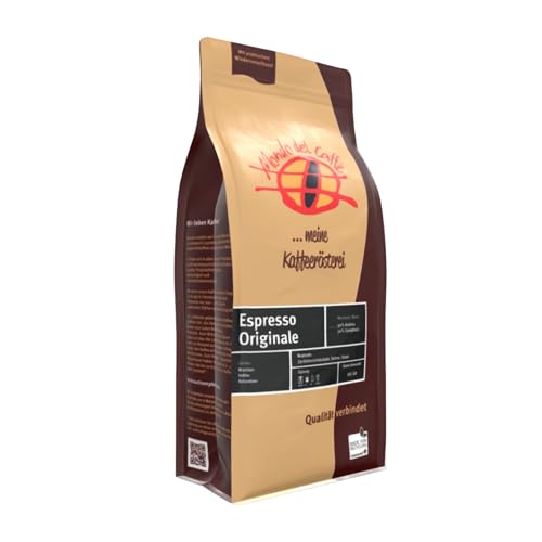 Espresso Originale 50 Arabica /50 Canephora Blend Mondo del Caffè ganze Bohne Espresso (350gr., Zartbitterschokolade, Sahne, Tabak) von Mondo del Caffè