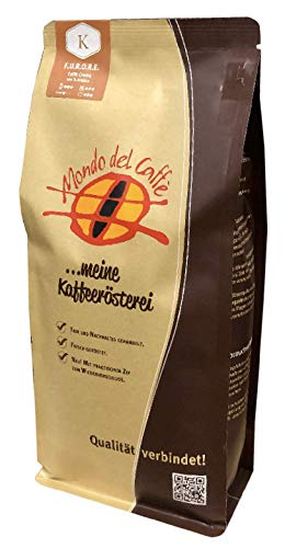 F.U.R.O.R.E. (Furore) Premium Kaffee für den Vollautomaten | ganze Bohne mittelkräftig Bohnenkaffee mit wenig Säure | 100% Arabica Blend | fair & direkt gehandelt | frisch & schonend geröstet (500) von Mondo del Caffè