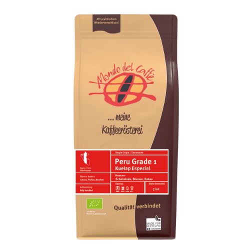 Peru SHB Grade 1 Kuelap Especial Fairtrade/Bio Kaffee ganze Bohne Mondo del Caffè (1000gr., Schokolade, Blumen, Kakao) von Mondo del Caffè