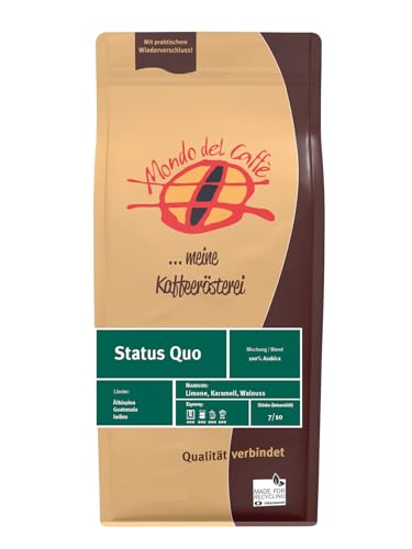 STATUS QUO (Gourmet Espresso) 100% Arabica ganze Bohne/Mondo del Caffè (1000 Gramm, Limone, Karamell, Walnuss) von Mondo del Caffè