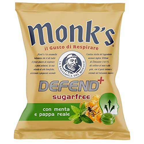 Monk's Defend+ Ballsaikons, mit Minze und königlicher Papa, ohne Zucker, 46 g von Monk's