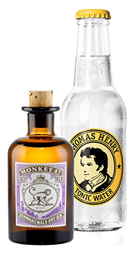 Gin Tonic Probierset - Monkey 47 Schwarzwald Dry Gin 5cl (47% Vol) + Thomas Henry Tonic Water 200ml von Monkey 47