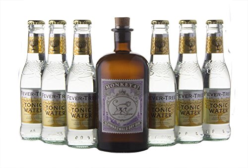 Monkey 47 Gin (1 x 0.5 l) mit Fever Tree Premium Indian (6 x 0.2 l) von Monkey 47