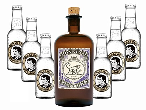 Monkey 47 Schwarzwald Dry Gin & 6 x Thomas Henry Tonic Water 0,2 Liter von TXNGP