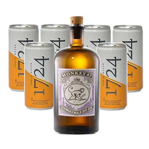 Monkey 47 Gin (1 x 0.5 l) mit 1724 Tonic Water (6 x 0.2 l) von Monkey 47