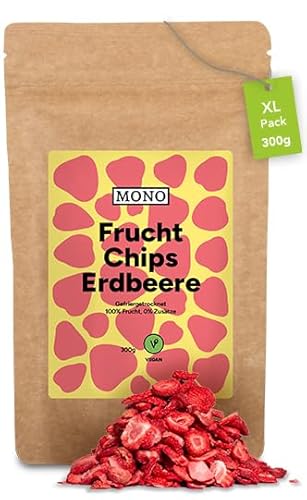 Mono gefriergetrocknete Chips - 300g Erdbeer Chips aus 100% natürlichen Erdbeeren - tropische Trockenfrüchte - Erdbeer Trockenobst - Snack für Müsli & Desserts - strawberry chips Mono gefriergetrocknete Chips - 300g Erdbeer Chips aus 100% natürlichen Erdbeeren - tropische Trockenfrüchte - Erdbeer Trockenobst - Snack für Müsli & Desserts - strawberry chips von Mono Tee