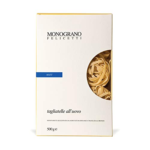 Monograno Felicetti Matt Tagliatelle mit Eier-Pasta, italienisch, biologisch, ohne Gentechnik, 500 g, 2 Stück von Monograno Felicetti