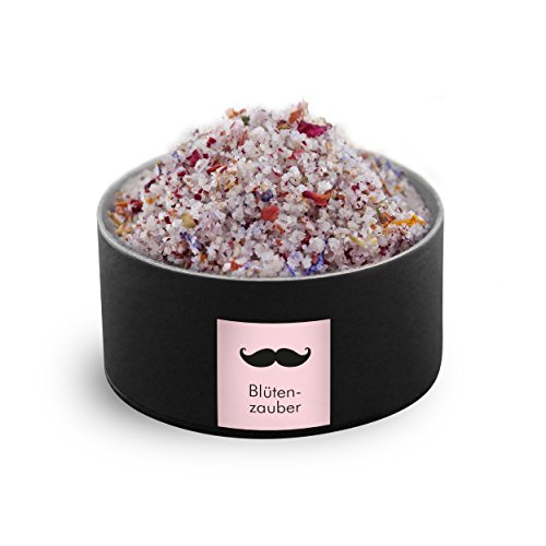 Monsieur Gourmet Salzmischung "Blütenzauber" (Fleur de Sel in einem Blütenmeer von Rosen, Malven und Ringelblumen) von Monsieur Gourmet