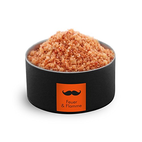 Monsieur Gourmet Salzmischung / Gewürzmischung "Feuer & Flamme" (Fleur de Sel verfeinert mit geräucherter Paprika und der feurigen Schärfe der Chili) von Monsieur Gourmet