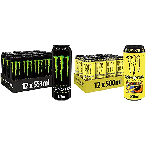 Monster Energy, 553 ml, Einweg-Dose, mit klassischem Energy-Geschmack – wiederverschließbar & The Doctor, 500ml, Einweg-Dose, mit prickelndem Zitrusgeschmack und der legendären Monster Energy-Mischung von Monster Energy